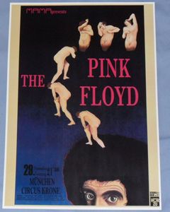 Pink Floyd Concert Poster Munich Germany 1970 Atom Heart Mother Tour