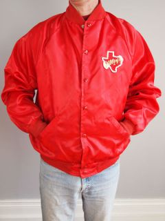 Vtg 70s 80s Gilleys Texas Jacket with Patch Red Urban Cowboy Pasadena