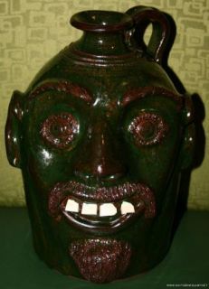 Stanley Ferguson Folk Pottery Face Jug Large Gillsville GA