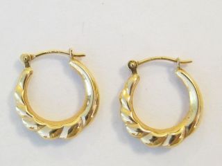 14k Yellow Gold Hoop Earrings 0 8 Grams