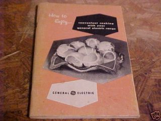 Circa 50s 40 GE Electric Range Double Oven Grill Book