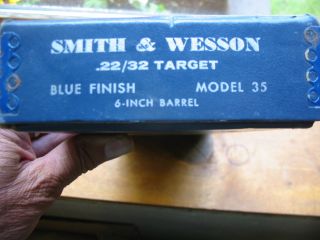SMITH & WESSON BOX FOR MODEL 35 KIT GUN, 22 CALIBER, 6 BBL.