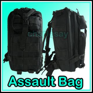 MOLLE Tactical Mod Patrol Gear Assault Backpack Bag Blk