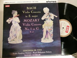 Gioconda de Vito Bach Mozart Kubelik 180 Gram LP