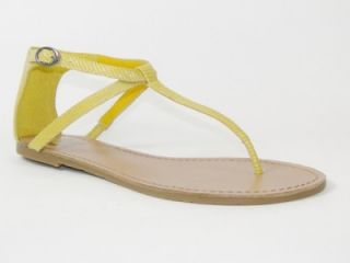 Gianni Bini Sun Ray Womens Shoes Flat Sandals Yellow 7