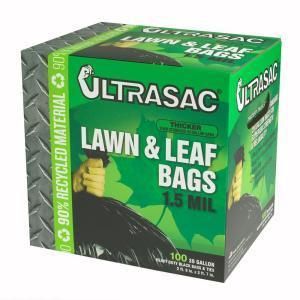 ULTRASAC OUTDOOR LAWN LEAF TRASH BAGS 39 GALLON 100 COUNT NEW