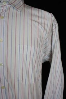 Vtg 80s Gitman Bros Stripe Long Sleeve Dress Shirt L