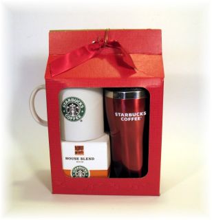 Starbucks 2009 Coffee Mug Tumbler Gift Set New
