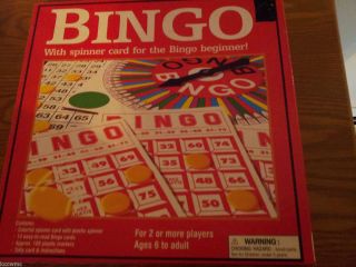 Vintage Bingo Game with Spinner Cards and Markers