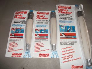 General Drain Flusher Cleaner Qty 3 Sizes 1 5 2 5 3 Pipe Cleaner