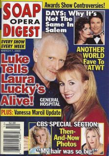 General Hospitals Anthony Geary Genie Francis March 7 2000 Soap Opera