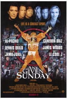 Any Given Sunday Movie Poster Orig DS 27x40 Free Fast Shipping