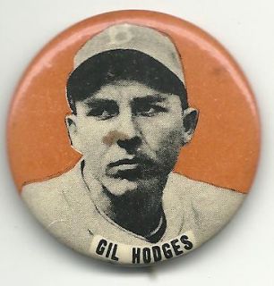 Gil Hodges Brooklyn Dodgers 1 3 4 PM10 Orange Pin