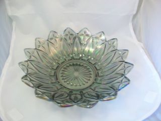 Vintage Federal Iridescent Carnival Glass Bowl Petal Design