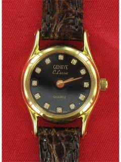 Geneve Classic Ladies Gold Tone Quartz 10mm Watch 805437 Brand New