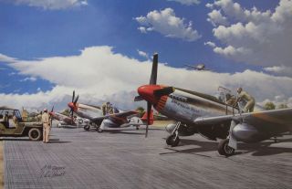  AIRMEN RED TAILS  1 Lee Archer Charles McGee Aviation Art