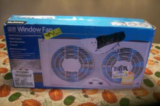HOLMES HAWF2043 DUAL BLADE TWIN WINDOW FAN WITH ONE TOUCH THERMOSTAT