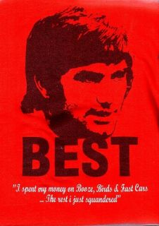 Manchester United George Best T Shirt Man UTD Red