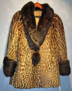 Geoffrey Spotted Cat Mink Authentic Fur Vintage Iconic Jacket Coat