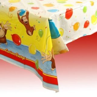 Curious George Birthday Party Plastic Tablecover New