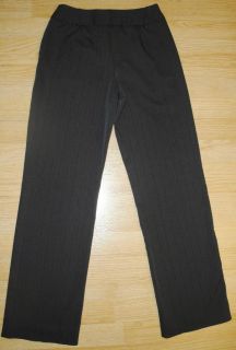 Womens George Dark Gray Pinstripe Straight Stretch Dress Pants Size 6