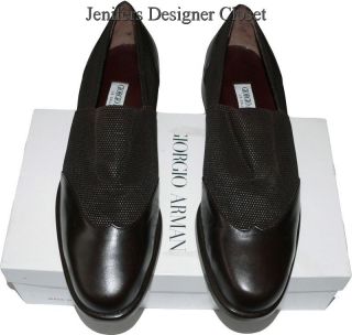 Giorgio Armani Brown Loafers Shoes Flats Brown 39
