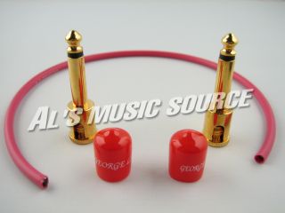 George Ls Single Patch cable kit Red cable with Gold plated plug