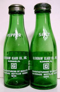 1940 A B C B Convention Salt Pepper Set ACL Mini Bottles