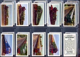 Trade Card Set GP Tea British Railway Train Railroad Locomotive 1962