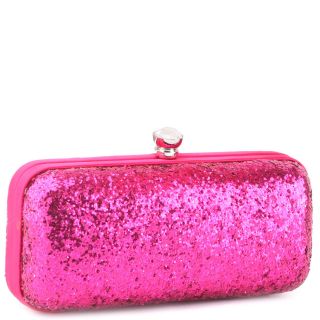 Betsey Johnson Pink Glitter Clutch Pink