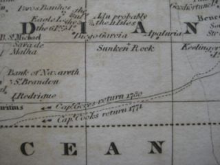  1825 Tanner Map WORLD ON MERCATORS PROJECTION Explorers Cook Vancouver