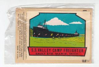  Auto Luggage Water Decal Transfer s s Valley Camp Freighter MI
