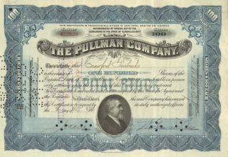 George Pullman Company Railroad Stock Certificate Share