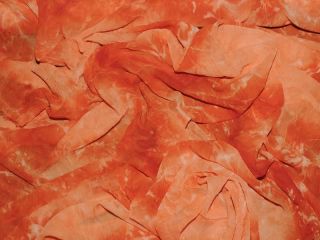 Tie Dyed Crushed Georgette Orange by The Yard 50 Wide