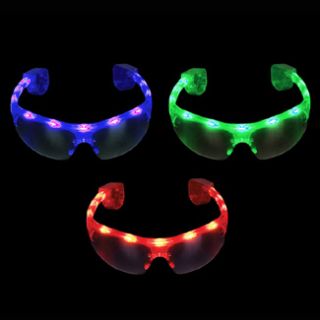 10 Light Up Sports and Raver Style Party Favor Sunglasses with LED