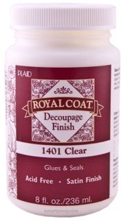 Plaid Royal Coat Decoupage Finish Clear Glues Seals