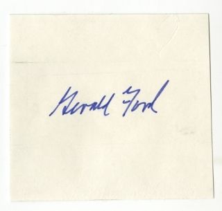 Gerald Ford U s President Authentic Autographed Cut 2 5x2 5 Signature