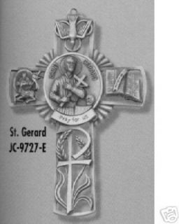St Gerard Fine Pewter Cross JC 9727 E