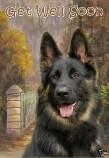 German Shepherd Dog Get Well Soon Card Starprint No 1