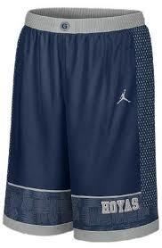 Georgetown Hoyas XL Blue Nike Woven Sewn On Court Player Shorts