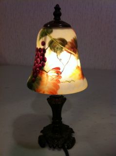 Glynda Turley Lamp Reverse Painted Lamp 2002