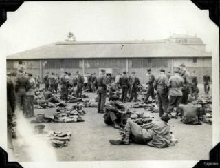 WWII Bremerhaven Germany 3rd Div 15th Inf Motor Pool