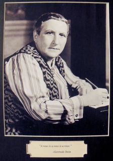 Gertrude Stein Gay Jewish Author Photo Quote Framed