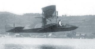 The Curtiss Flying Boat, Glenn Curtiss piloting.
