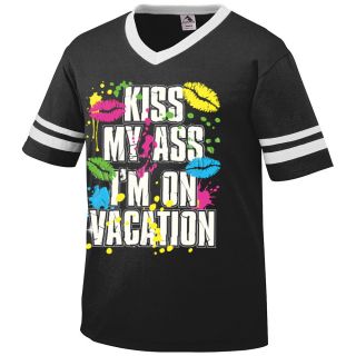 Kiss My SS IM on Vacation Funny Hilarious Humor Rude Offensive Ringer