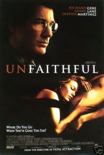 Unfaithful Asian Movie Poster Richard Gere Diane Lane