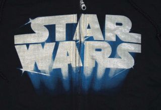 Star Wars Logo Glow in The Dark Movie Zip Up Hoodie
