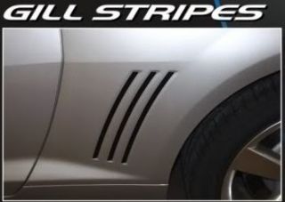 Gill Stripes Decals Graphic Gloss Black Grade 3M Vinyl for 2012 Camaro