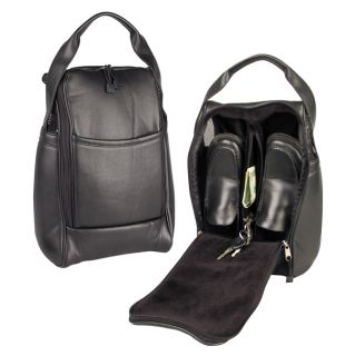 Deluxe Leatherette Golf Shoe Bag