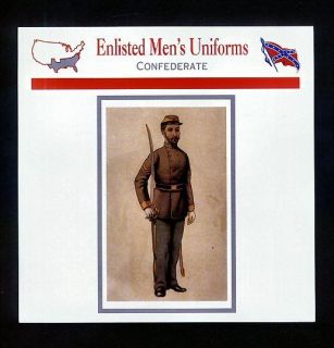 Enlisted Mens Uniforms Civil War History Card Confederate